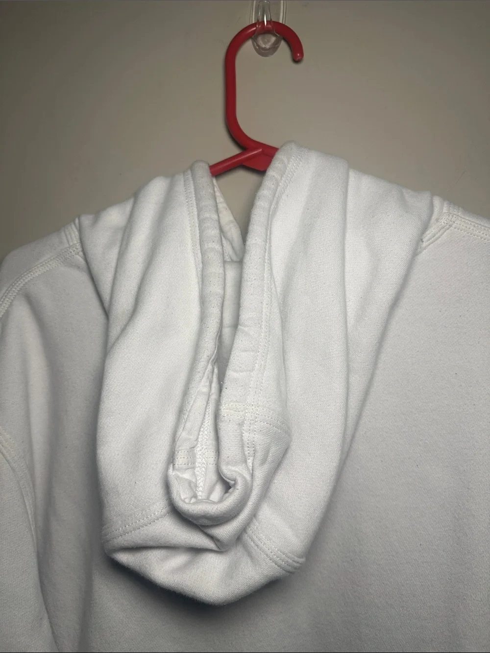 Nike White Crewneck Hoodie with Black logo